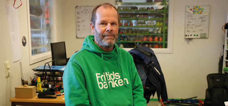 Mats Gunnarsson på Fritisbanken inne på sitt kontor.