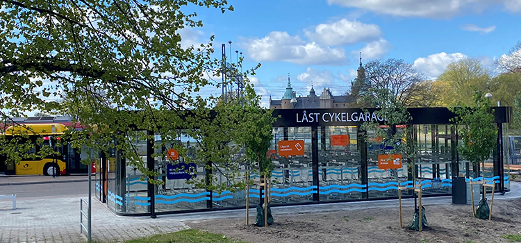 Cykelgaraget vid Kalmar station