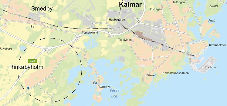 Kartbild - Ändringsplaner i Rinkabyholm
