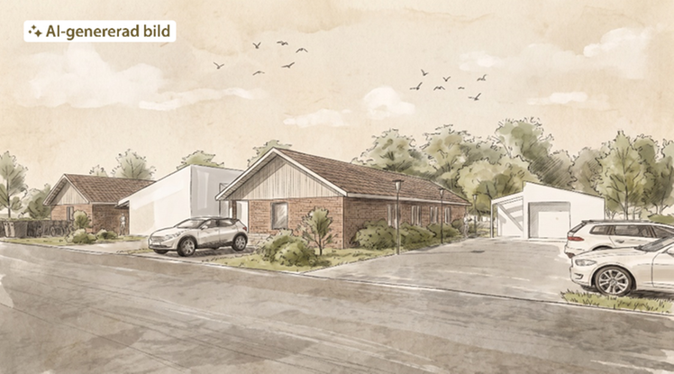 Illustration över tänkt tillbyggnad