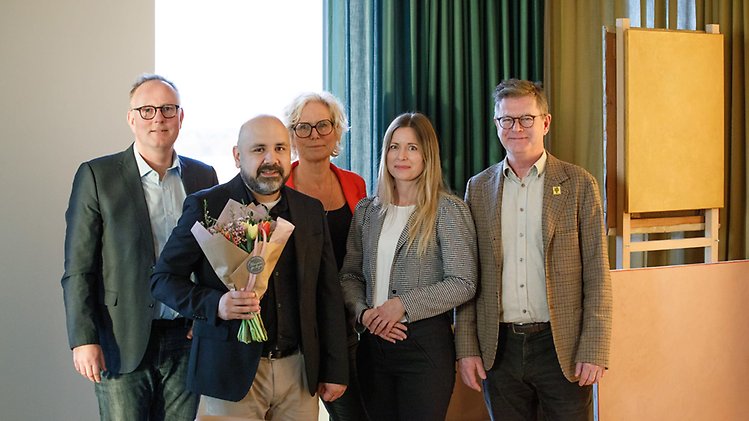 Jury och stipendiat för Kalmar och Växjö kommuners stora Linnéstipendium 2024. Foto: Linnéuniversitetet.